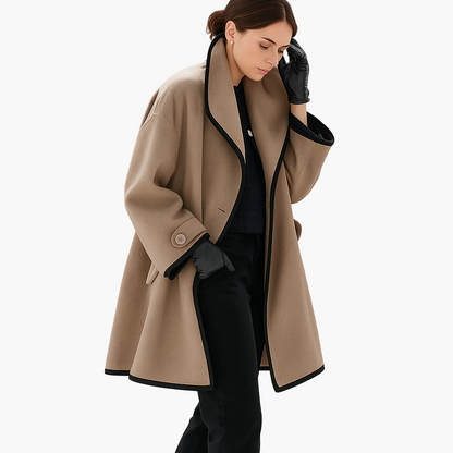 Damen Eleganter Winter Trenchcoat – Oversize Mantel für stilvolle Auftritte