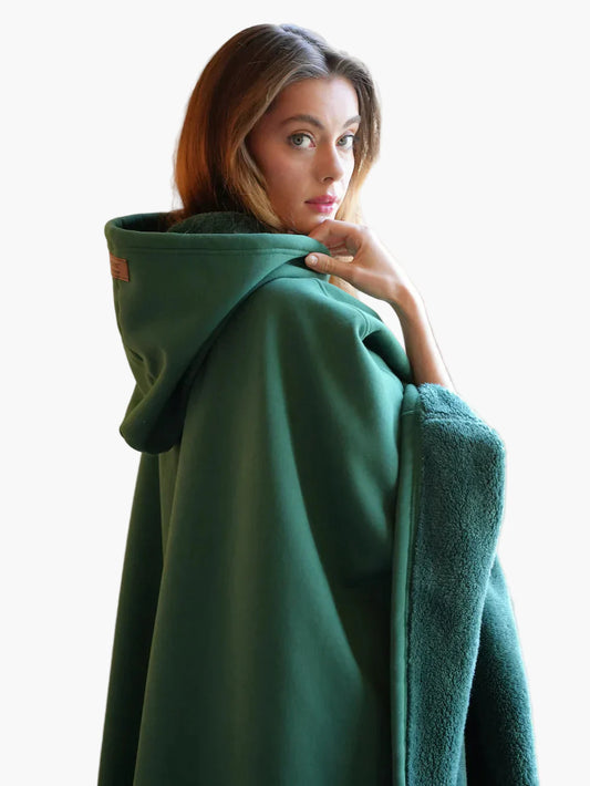 Damen Oversize Hoodie-Decke – Kuschelige Kapuzen-Decke für Zuhause und unterwegs