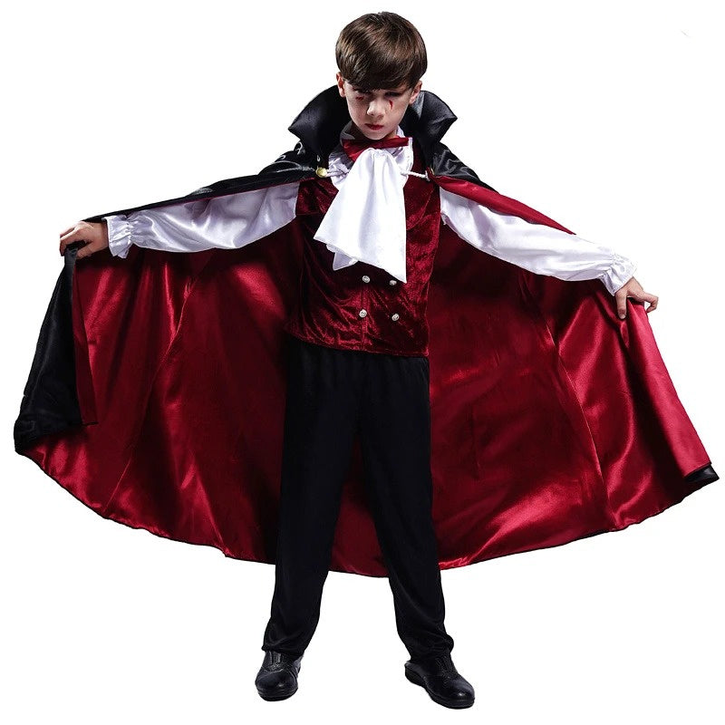 Kinder Halloween Vampir Kostüm – Jungen Dracula Outfit für Gruselpartys & Trick-or-Treat