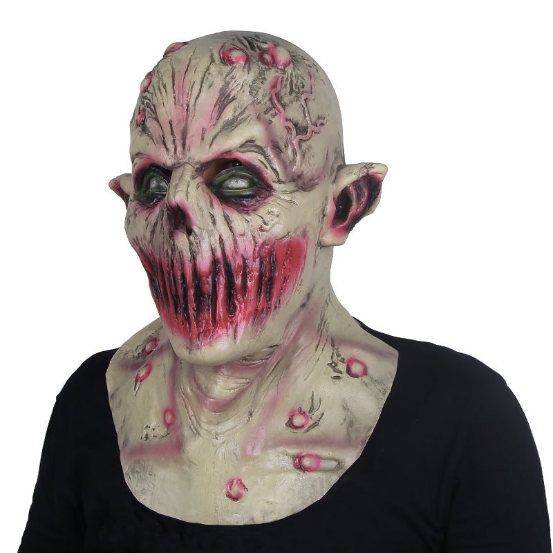 Halloween Unisex Gruselige Latex-Maske – Tödliche Stille für Erwachsene