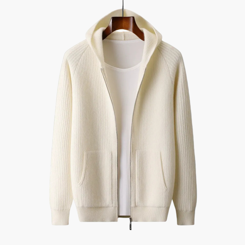 Herren Premium Hoodie – Moderner Strickpullover mit Kapuze, Stilvoll für Alltag und Freizeit