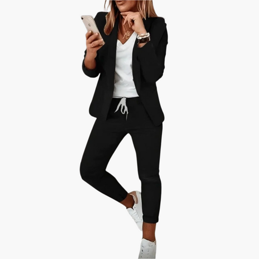 Damen Business Casual Blazer & Hosen Set – Stilvolles und Bequemes Outfit für Büro & Alltag