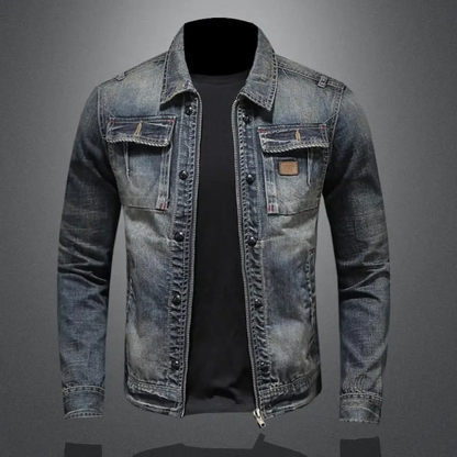 Herren Jeansjacke im Vintage-Stil – Lässige Mode für Alltag und Freizeit