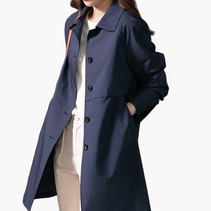 Damen Trenchcoat – Klassisch Eleganter Mantel für Büro und Freizeit, Zeitloser Stil