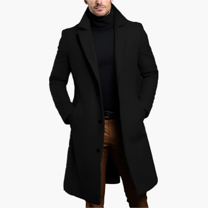 Herren Klassischer Wollmantel – Eleganter Wintermantel für Business & Freizeit