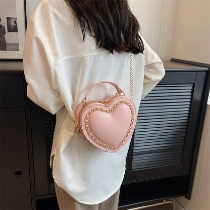 Julia – Große Damen Schultertasche mit Kette