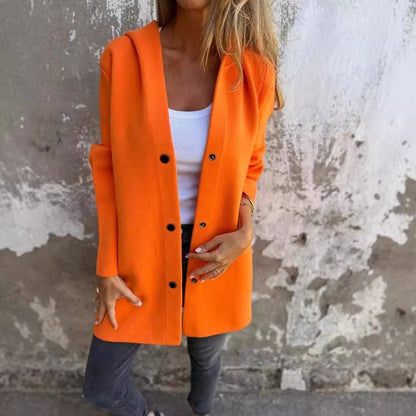 Rachel – Lockerer Damen-Cardigan mit Kapuze
