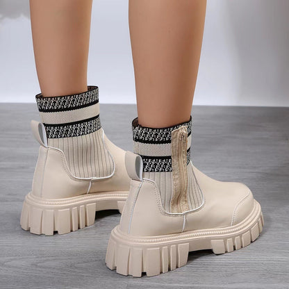 Hayley – Mittelhohe Stiefel mit Reißverschluss und rutschfester Sohle für Damen