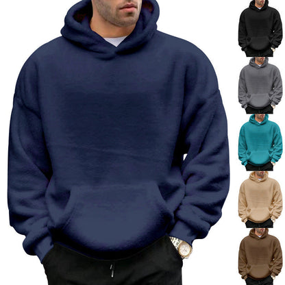 Neil – Doppelseitiger Herren-Sweater mit Kapuze und Taschen