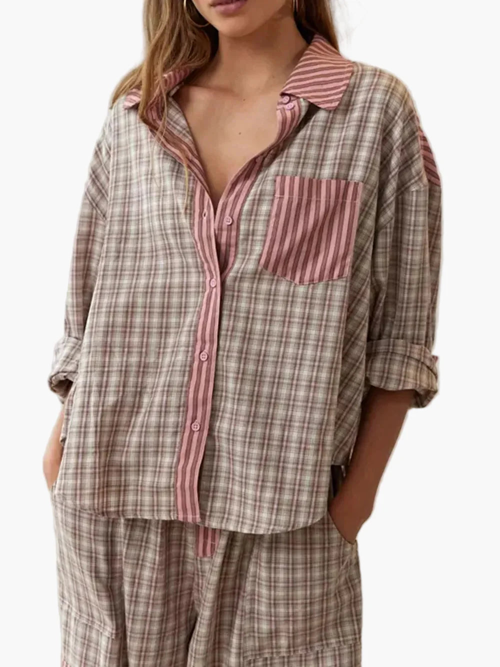 Damen Pyjama Set im Oversize-Look – Stilvolles und Bequemes Freizeit-Outfit für Zuhause