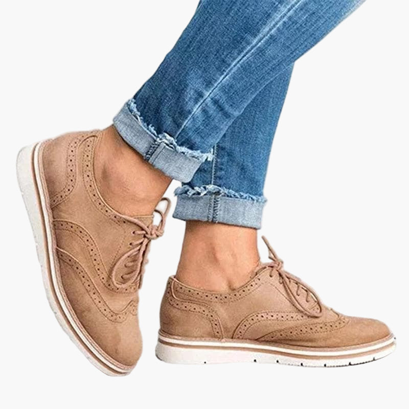 Damen Derby-Schnürschuhe mit Broguing – Elegante Freizeitschuhe für Alltag und Büro