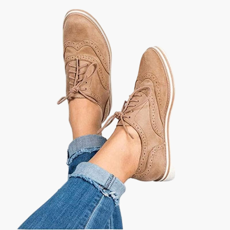 Damen Derby-Schnürschuhe mit Broguing – Elegante Freizeitschuhe für Alltag und Büro