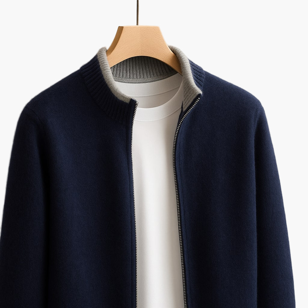 Herren Strickjacke mit Reißverschluss – Moderner Komfort und Stil für Alltag und Freizeit