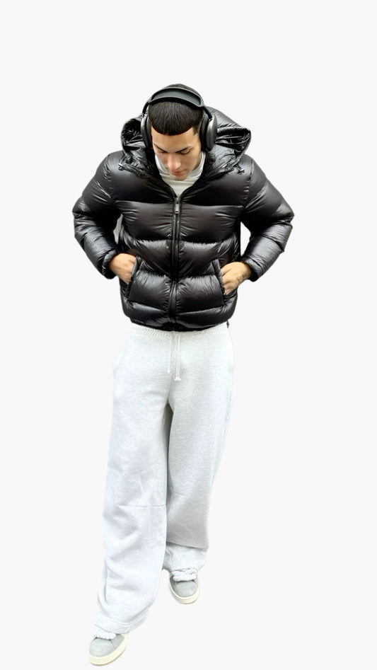Herren Pufferjacke Streetwear – Stylische Übergangsjacke mit Kapuze für Freizeit und Alltag