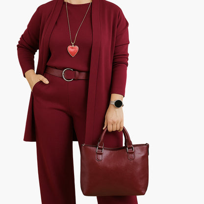 Damen 3-teiliges Business & Freizeit Set – Elegantes Outfit mit Blazer, Shirt & Hose für Büro und Alltag