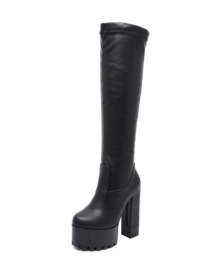 Sophia – Kniehohe Damenstiefel mit elastischem Schaft