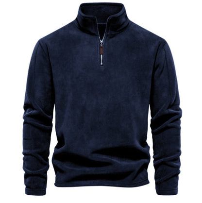 Ron – Stehkragen-Reißverschluss-Sweatshirt mit Fleece