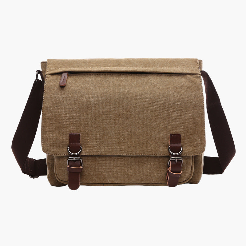 Herren Umhängetasche Canvas Messenger Bag – Stilvolle Schultertasche für Alltag, Arbeit & Freizeit