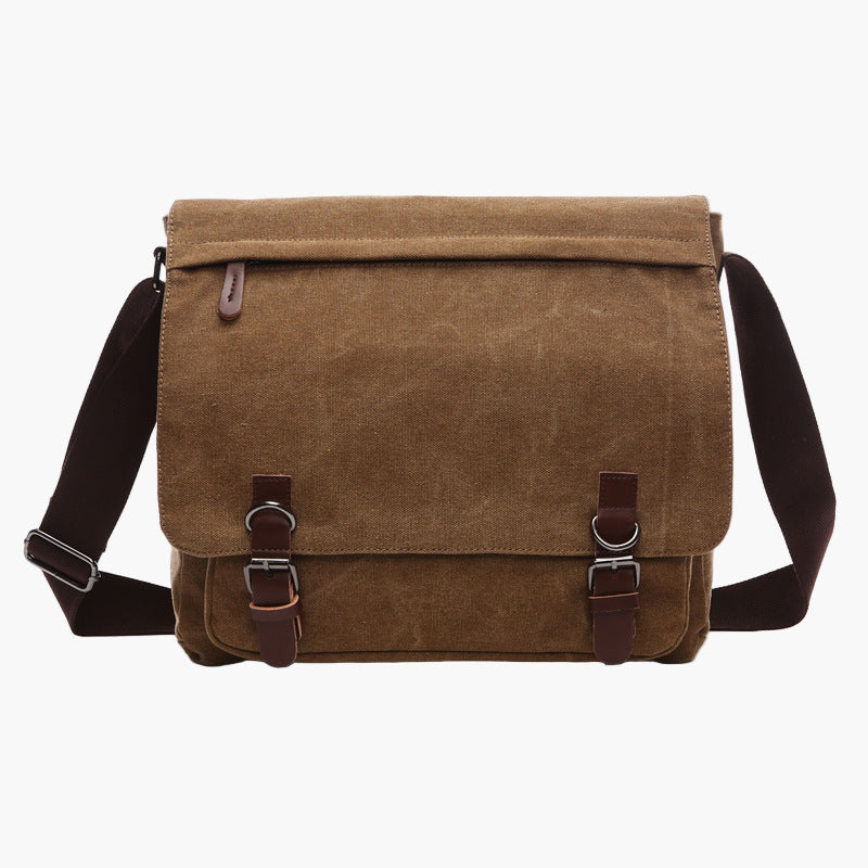 Herren Umhängetasche Canvas Messenger Bag – Stilvolle Schultertasche für Alltag, Arbeit & Freizeit