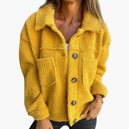 Damen Teddy Fleecejacke – Modische Oversize Sherpa Jacke für Alltag und Freizeit
