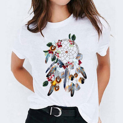 Stephanie – Süßes Damen-T-Shirt mit Cartoon-Print