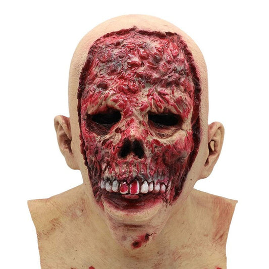 Halloween Gruselige Zombie Vollkopfmaske für Erwachsene – Realistische Latex Horror Maske für Kostüm, Party & Deko