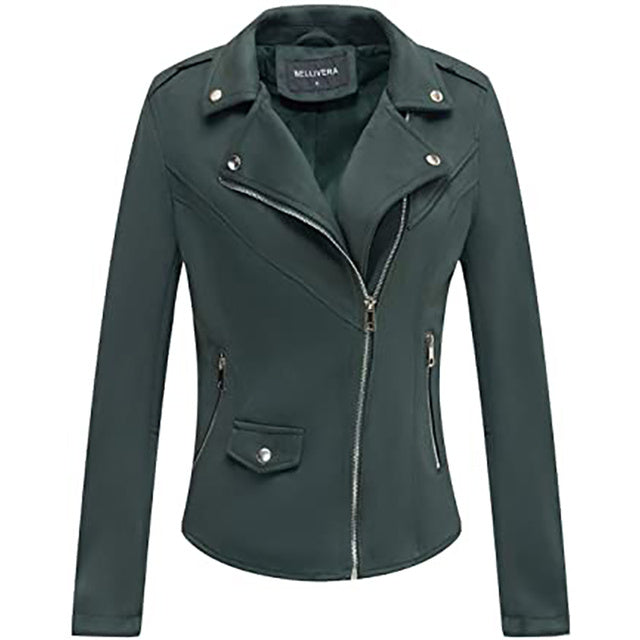 Christine – Blumenstickerei Damen Lederjacke