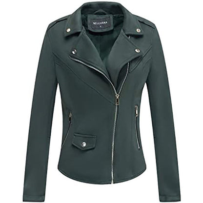 Christine – Blumenstickerei Damen Lederjacke