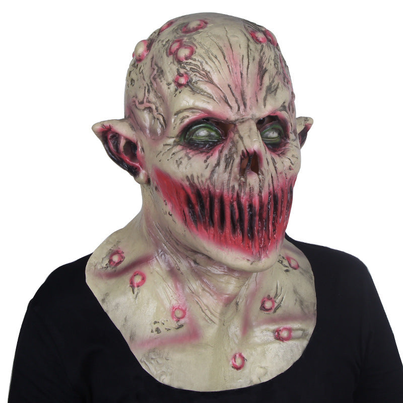 Halloween Unisex Gruselige Latex-Maske – Tödliche Stille für Erwachsene