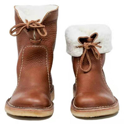 Sue – Damen Winterstiefel mit Kunstpelz und Schnürung