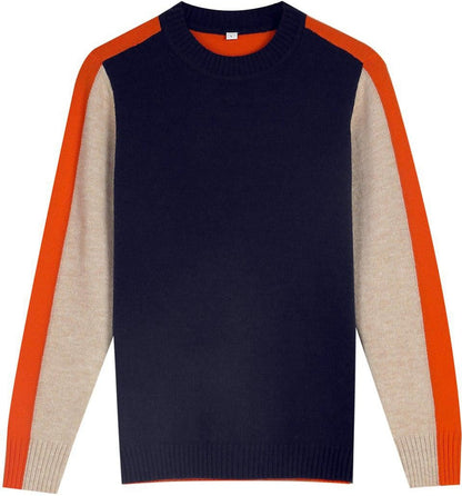 Damen Pullover mit grafischem Color-Block-Design und modernem Schnitt – Perfekt für urbane Looks