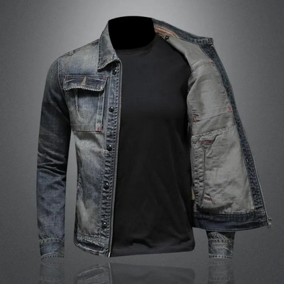 Herren Jeansjacke im Vintage-Stil – Lässige Mode für Alltag und Freizeit
