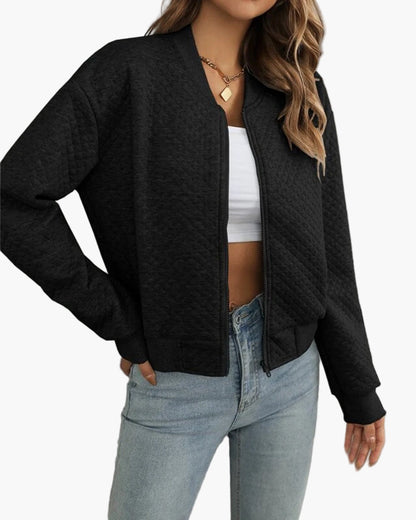 Damen Bomberjacke Modern Stepp-Design Freizeit und Alltag