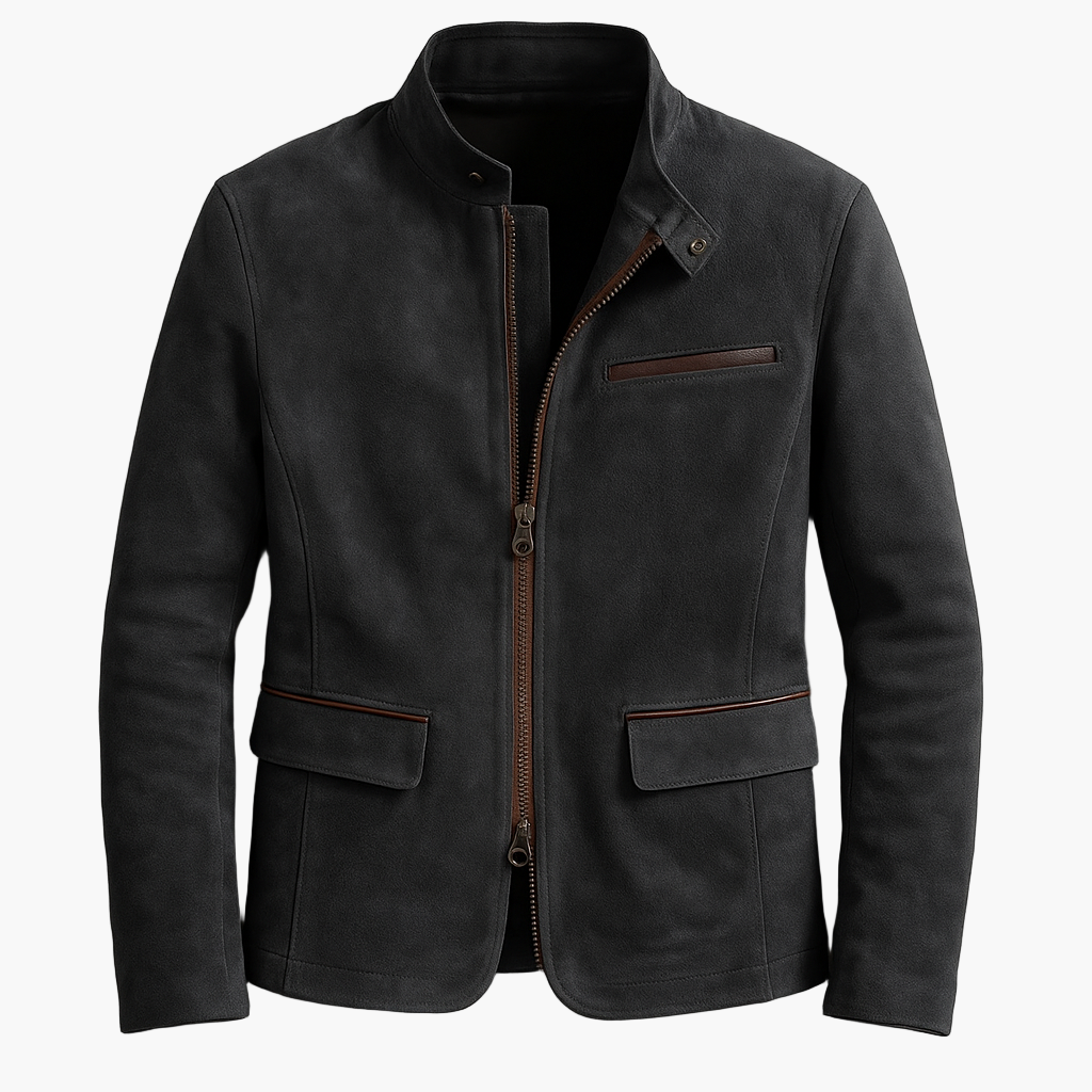 Herren Wildlederjacke – Klassischer Stil für jede Saison, Elegante Freizeitjacke
