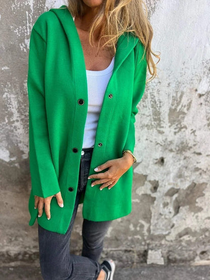 Rachel – Lockerer Damen-Cardigan mit Kapuze