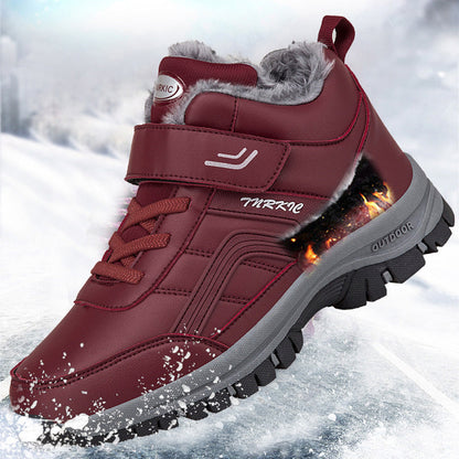 Helen – Warme Damenstiefel mit Plüsch und Klettverschluss