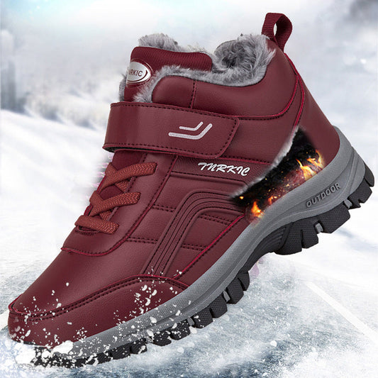 Helen – Warme Damenstiefel mit Plüsch und Klettverschluss