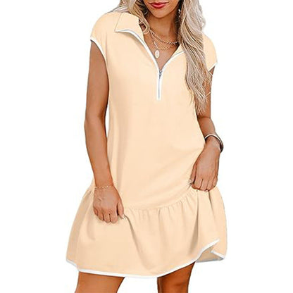 Ruby – Kurzes Kleid mit Polokragen und Reißverschluss