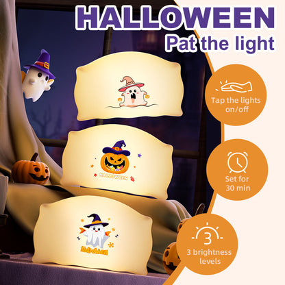 Halloween Nachtlicht für Kinder – Pat the Light – Deko Lampe für Halloween, Schlaf- & Partybeleuchtung
