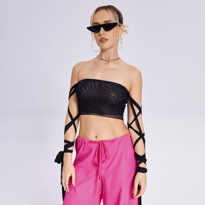 Jane – Elastisches Damen Tanktop mit gekreuzten Trägern