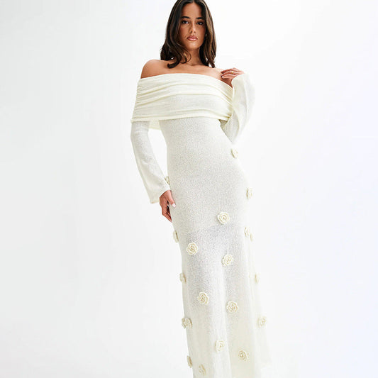Adele – Strick-Badebluse mit Blumenmuster