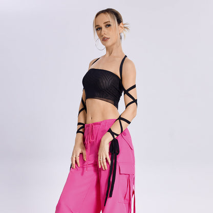 Jane – Elastisches Damen Tanktop mit gekreuzten Trägern