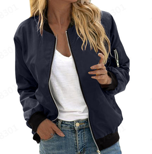 Emma – Modische Damen-Baseballjacke mit Reißverschluss