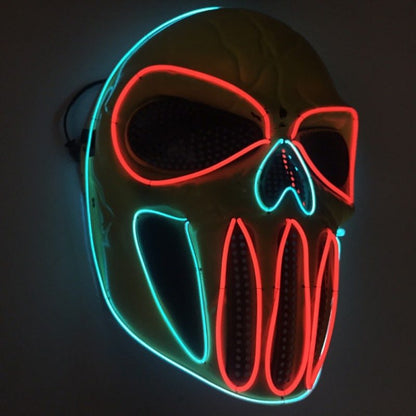 Halloween LED Leuchtmaske für Erwachsene – Gruselige Skull-Maske für Party & Kostüm
