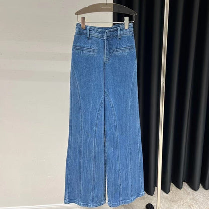 Melissa – Hohe Taille Jeans mit Schleife und Weitem Bein