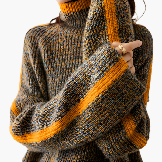 Damen Grobstrick Rollkragenpullover – Trendiger Winterpullover für Alltag & Freizeit