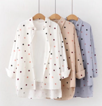 Melissa – Damenbluse mit Polka-Dot-Print