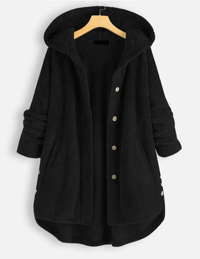 Wendy – Damen Kapuzenpullover aus doppelseitigem Samt