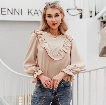 Jacqueline – Langarm-Bluse in Rosa