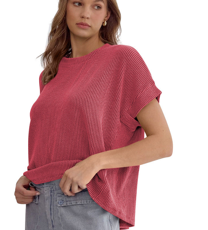 Tracy – Gestreiftes Batwing-Kurzarmshirt für Damen